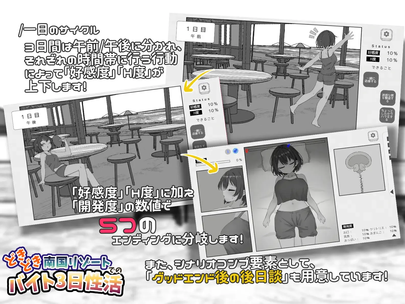 图片[2]-心跳加速南国度假村的打工三日”性”活 v1.0/どきどき南国リゾートでのバイト3日性活（安卓直装＋PC端） | 羽翼社-羽翼社